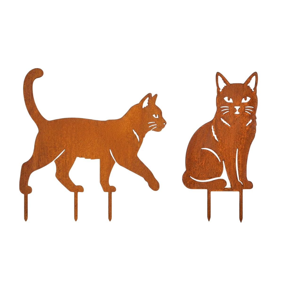 Tuinstekers SFINX en LYNX: katten van cortenstaal voor in de tuin