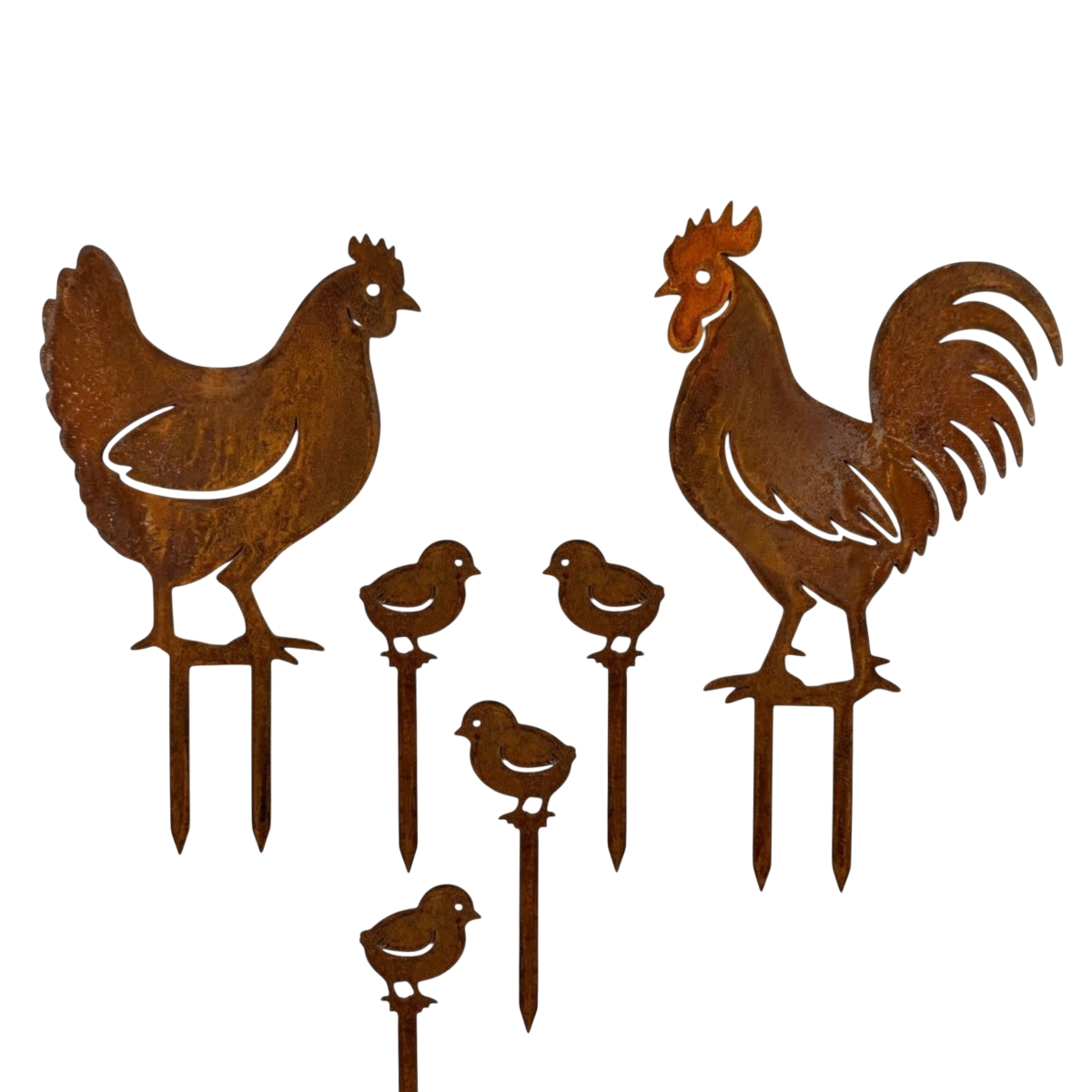 Gartenstecker HÜHNERFAMILIE