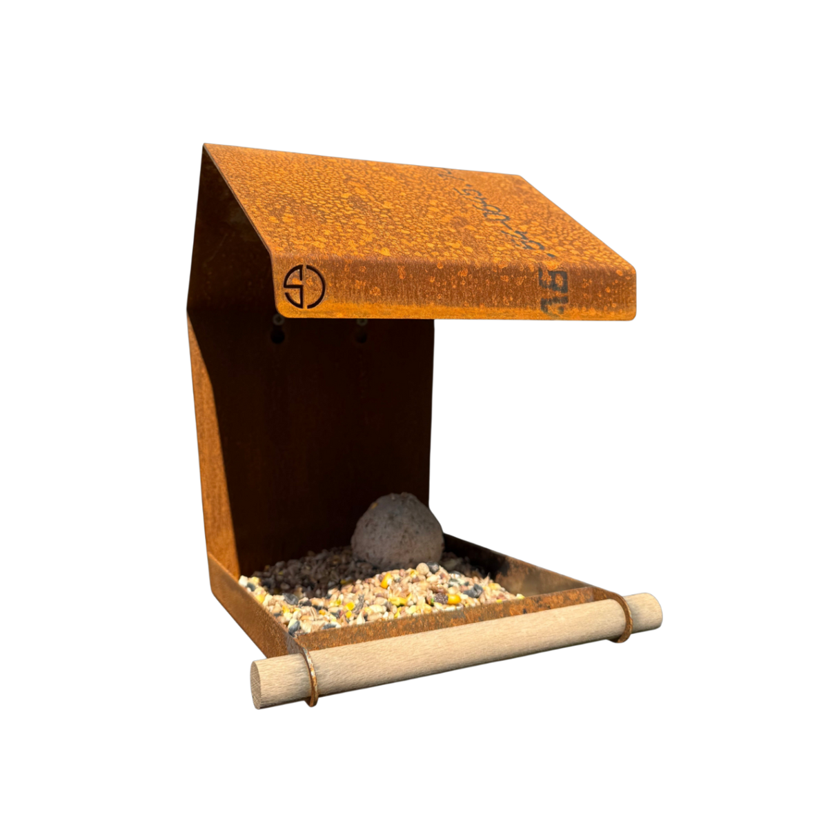 Vogelvoederhuis THUNDER – wandvoederhuis met houten zitstokje