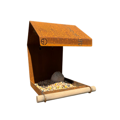 Vogelvoederhuis THUNDER – wandvoederhuis met houten zitstokje