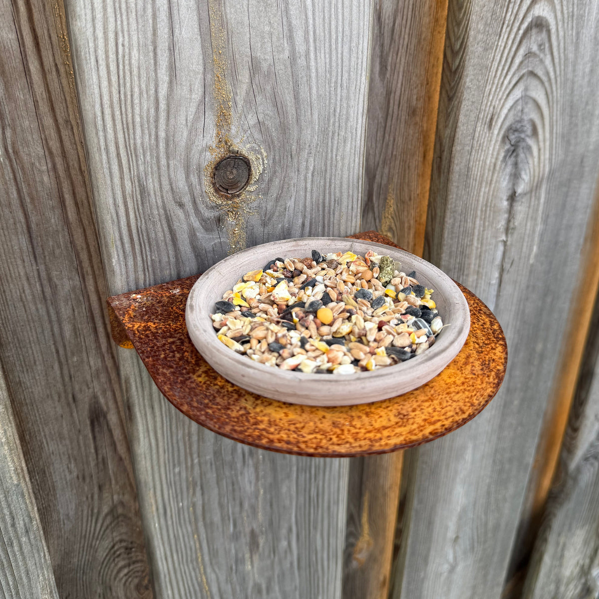 Vogelvoederschaal OASIS – wandmodel met terracotta drinkbakje