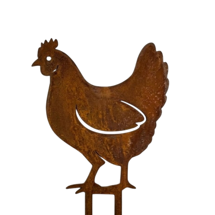 CHICKEN garden stake