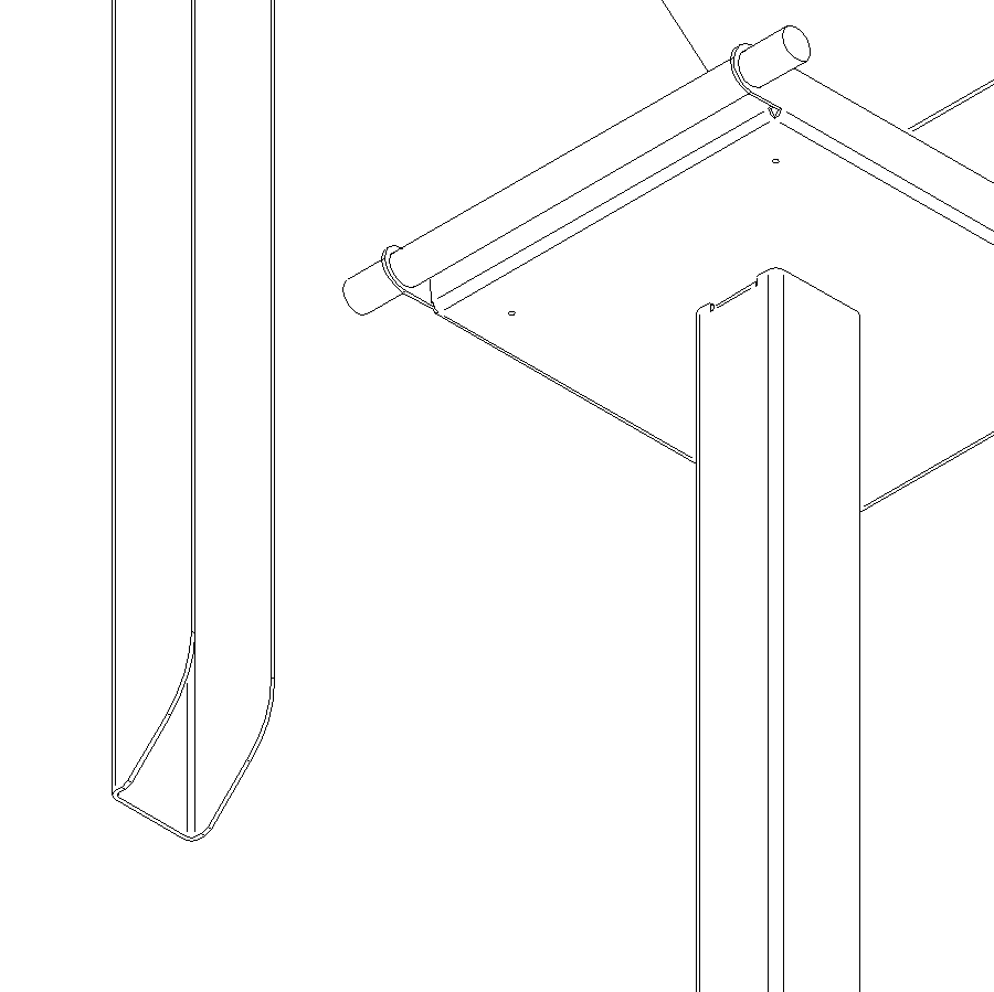 Poteau CORTEN