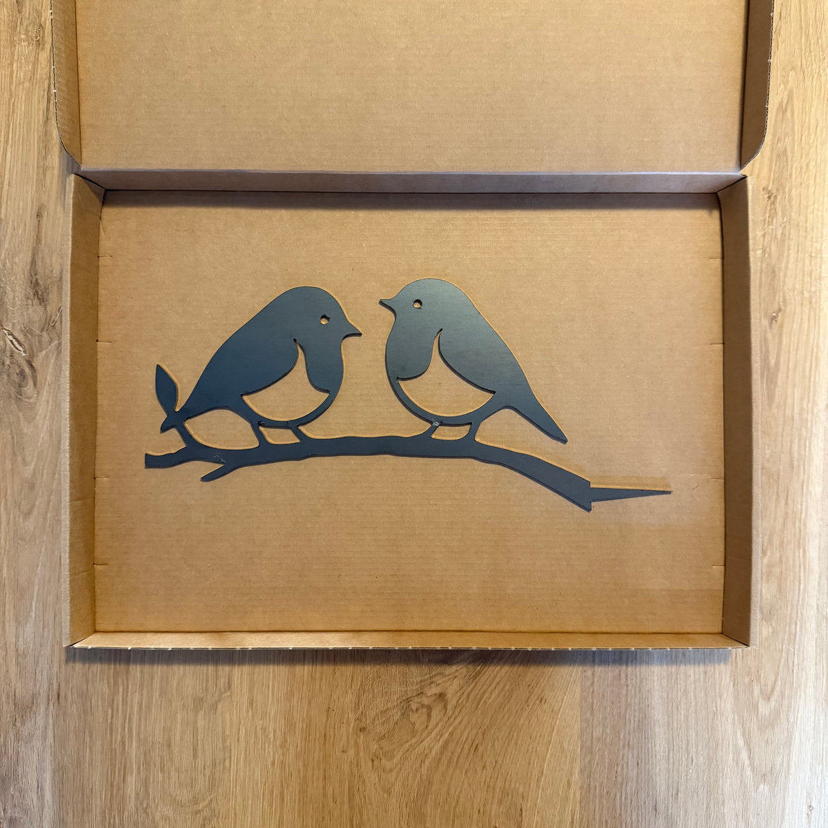 Tuinvorm RUDDOCK – cortenstalen boomdecoratie met vogelvormen